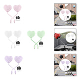Maxbell Motorcycle Heart Shaped Rearview Mirror Professional Wide View Universal Fit Pink