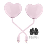 Maxbell Motorcycle Heart Shaped Rearview Mirror Professional Wide View Universal Fit Pink