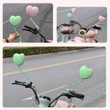 Maxbell Motorcycle Heart Shaped Rearview Mirror Professional Wide View Universal Fit Pink