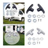 Maxbell 2Pcs RV Waste Valve Handles with 4 Nuts 2 Screws 2 Gaskets Tank Hose Handles Black