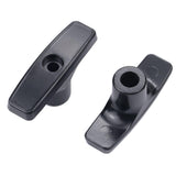 Maxbell 2Pcs RV Waste Valve Handles with 4 Nuts 2 Screws 2 Gaskets Tank Hose Handles Black