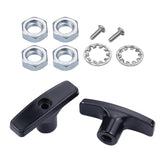 Maxbell 2Pcs RV Waste Valve Handles with 4 Nuts 2 Screws 2 Gaskets Tank Hose Handles Black