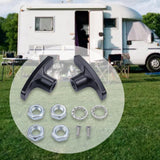 Maxbell 2Pcs RV Waste Valve Handles with 4 Nuts 2 Screws 2 Gaskets Tank Hose Handles Black