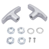 Maxbell 2Pcs RV Waste Valve Handles with 4 Nuts 2 Screws 2 Gaskets Tank Hose Handles Gray