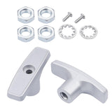 Maxbell 2Pcs RV Waste Valve Handles with 4 Nuts 2 Screws 2 Gaskets Tank Hose Handles Gray
