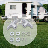 Maxbell 2Pcs RV Waste Valve Handles with 4 Nuts 2 Screws 2 Gaskets Tank Hose Handles Gray