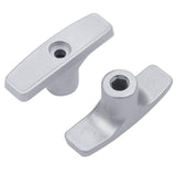 Maxbell 2Pcs RV Waste Valve Handles with 4 Nuts 2 Screws 2 Gaskets Tank Hose Handles Gray