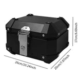 Maxbell Motorcycle Top Case Aluminum Alloy Travel Equipment Motorbike Tail Box Trunk black