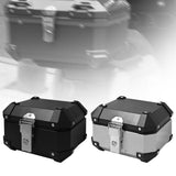 Maxbell Motorcycle Top Case Aluminum Alloy Travel Equipment Motorbike Tail Box Trunk black