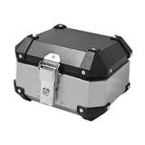 Maxbell Motorcycle Top Case Aluminum Alloy Travel Equipment Motorbike Tail Box Trunk argent