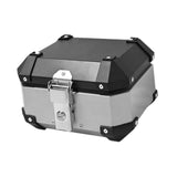 Maxbell Motorcycle Top Case Aluminum Alloy Travel Equipment Motorbike Tail Box Trunk argent