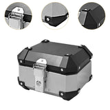 Maxbell Motorcycle Top Case Aluminum Alloy Travel Equipment Motorbike Tail Box Trunk argent