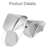 Maxbell 1 Pair Motorcycle Battery Fairing Covers Dustproof Cover Replaces Side Panel Silver