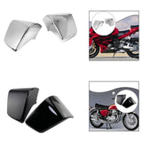 Maxbell 1 Pair Motorcycle Battery Fairing Covers Dustproof Cover Replaces Side Panel Silver