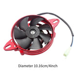 Maxbell Electric Cooling Thermal Fan for ATV 125 150cc 200cc 250cc Motorcycle Red