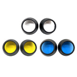 Maxbell 2Pcs Motocycle Fog Light Guard Front Colored 75mm Motorcycle Fog Light Cover black
