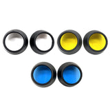 Maxbell 2Pcs Motocycle Fog Light Guard Front Colored 75mm Motorcycle Fog Light Cover black