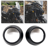Maxbell 2Pcs Motocycle Fog Light Guard Front Colored 75mm Motorcycle Fog Light Cover black