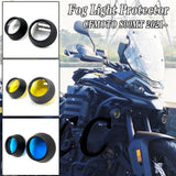 Maxbell 2Pcs Motocycle Fog Light Guard Front Colored 75mm Motorcycle Fog Light Cover black
