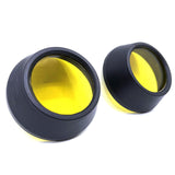 Maxbell 2Pcs Motocycle Fog Light Guard Front Colored 75mm Motorcycle Fog Light Cover yellow