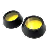 Maxbell 2Pcs Motocycle Fog Light Guard Front Colored 75mm Motorcycle Fog Light Cover yellow