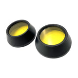 Maxbell 2Pcs Motocycle Fog Light Guard Front Colored 75mm Motorcycle Fog Light Cover yellow