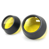 Maxbell 2Pcs Motocycle Fog Light Guard Front Colored 75mm Motorcycle Fog Light Cover yellow