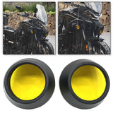 Maxbell 2Pcs Motocycle Fog Light Guard Front Colored 75mm Motorcycle Fog Light Cover yellow