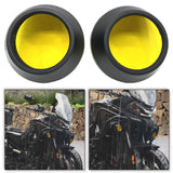 Maxbell 2Pcs Motocycle Fog Light Guard Front Colored 75mm Motorcycle Fog Light Cover yellow