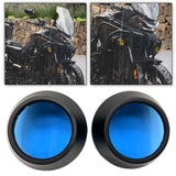 Maxbell 2Pcs Motocycle Fog Light Guard Front Colored 75mm Motorcycle Fog Light Cover blue
