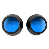 Maxbell 2Pcs Motocycle Fog Light Guard Front Colored 75mm Motorcycle Fog Light Cover blue