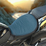 Maxbell Motorcycle Gel Seat Cushion Riding Removable Soft Shock Absorbing Protection Blue