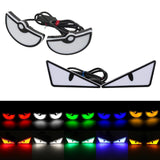 Maxbell Motorcycle Decorative License Plate Light Accessory Stylish Versatile 2400LM Triangle Blue