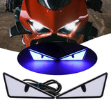 Maxbell Motorcycle Decorative License Plate Light Accessory Stylish Versatile 2400LM Triangle Blue