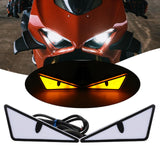 Maxbell Motorcycle Decorative License Plate Light Accessory Stylish Versatile 2400LM Triangle Amber