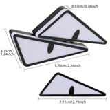 Maxbell Motorcycle Decorative License Plate Light Accessory Stylish Versatile 2400LM Triangle Red