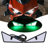 Maxbell Motorcycle Decorative License Plate Light Accessory Stylish Versatile 2400LM Triangle Green