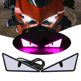 Maxbell Motorcycle Decorative License Plate Light Accessory Stylish Versatile 2400LM Triangle Purple
