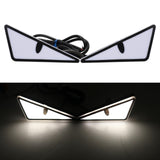 Maxbell Motorcycle Decorative License Plate Light Accessory Stylish Versatile 2400LM Triangle White