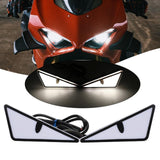 Maxbell Motorcycle Decorative License Plate Light Accessory Stylish Versatile 2400LM Triangle White