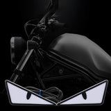 Maxbell Motorcycle Decorative License Plate Light Accessory Stylish Versatile 2400LM Triangle White