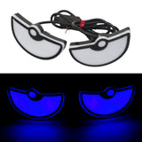 Maxbell Motorcycle Decorative License Plate Light Accessory Stylish Versatile 2400LM Half Circle Blue