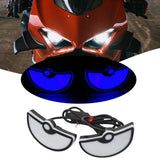 Maxbell Motorcycle Decorative License Plate Light Accessory Stylish Versatile 2400LM Half Circle Blue