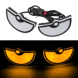 Maxbell Motorcycle Decorative License Plate Light Accessory Stylish Versatile 2400LM Half Circle Amber
