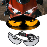 Maxbell Motorcycle Decorative License Plate Light Accessory Stylish Versatile 2400LM Half Circle Amber