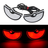 Maxbell Motorcycle Decorative License Plate Light Accessory Stylish Versatile 2400LM Half Circle Red