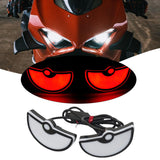 Maxbell Motorcycle Decorative License Plate Light Accessory Stylish Versatile 2400LM Half Circle Red