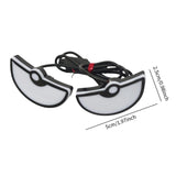 Maxbell Motorcycle Decorative License Plate Light Accessory Stylish Versatile 2400LM Half Circle Green