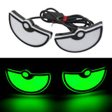 Maxbell Motorcycle Decorative License Plate Light Accessory Stylish Versatile 2400LM Half Circle Green