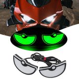 Maxbell Motorcycle Decorative License Plate Light Accessory Stylish Versatile 2400LM Half Circle Green